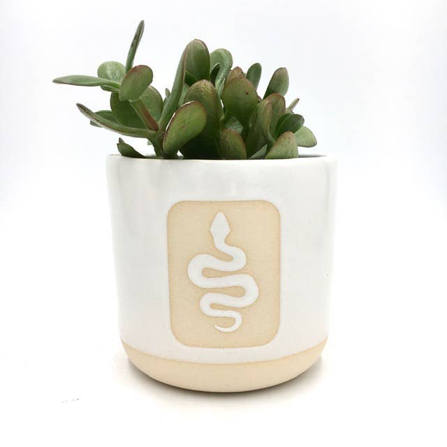 Ruby Farms Pottery - Vente Pot - Petit Serpent. Pot de Plante/Céramique Artisanale et Bancale0