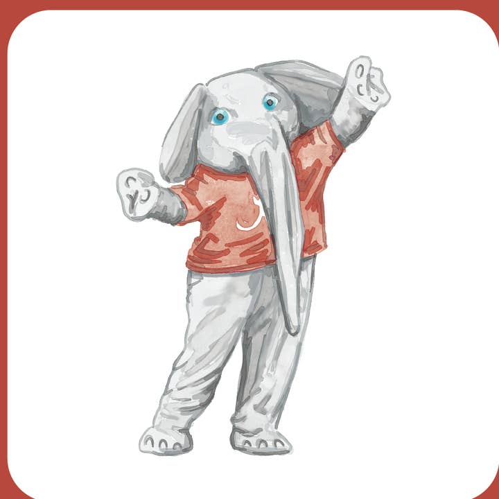 Watercolor Big Al Coaster Set of 4 Acrylic Coasters for wholesale by Swag