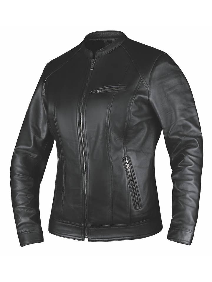 Black 6849.00 - LADIES PREMIUM LEATHER JACKET for wholesale on Faire