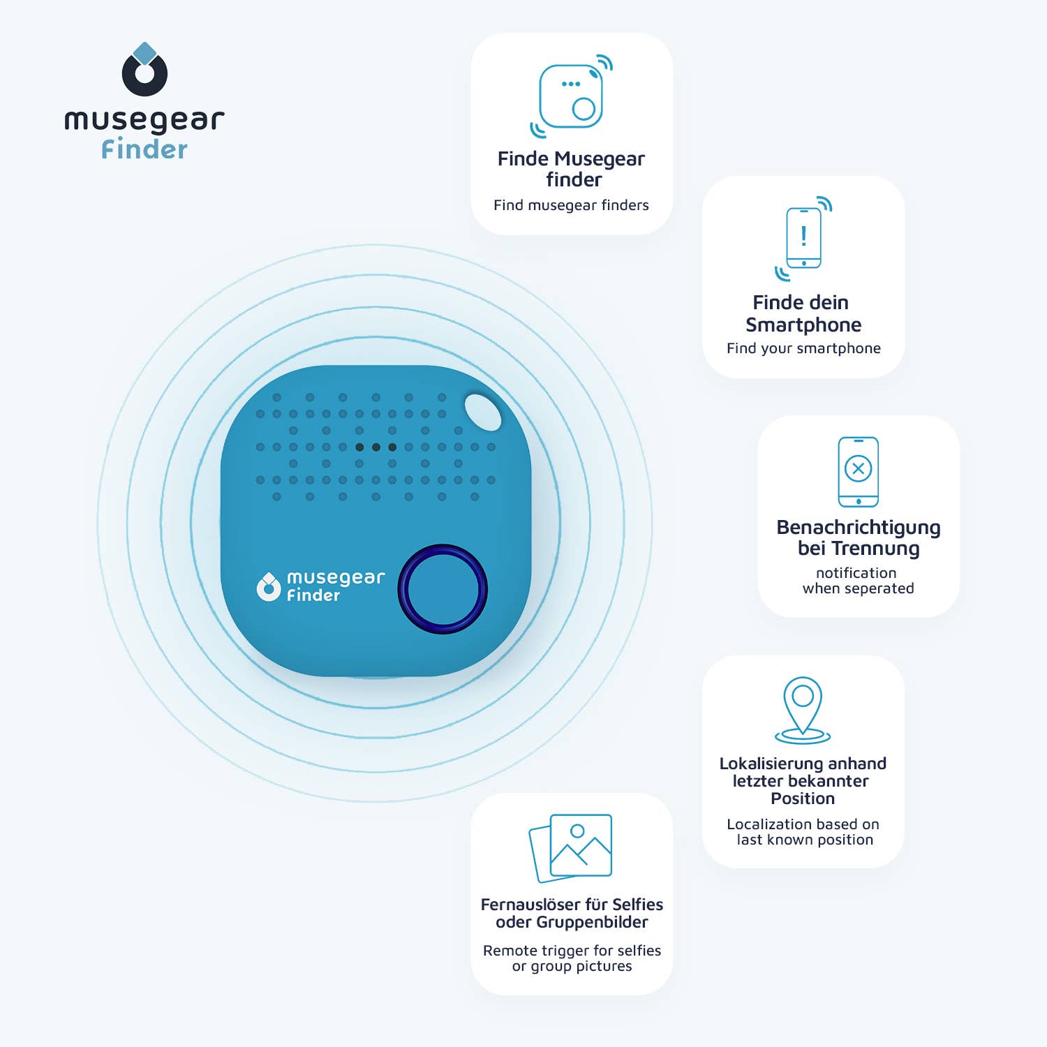 MS kajak7 UG - Venta al por mayor Llavero - Unisex - Buscador de llaves Musegear con aplicación Bluetooth de Alemania5