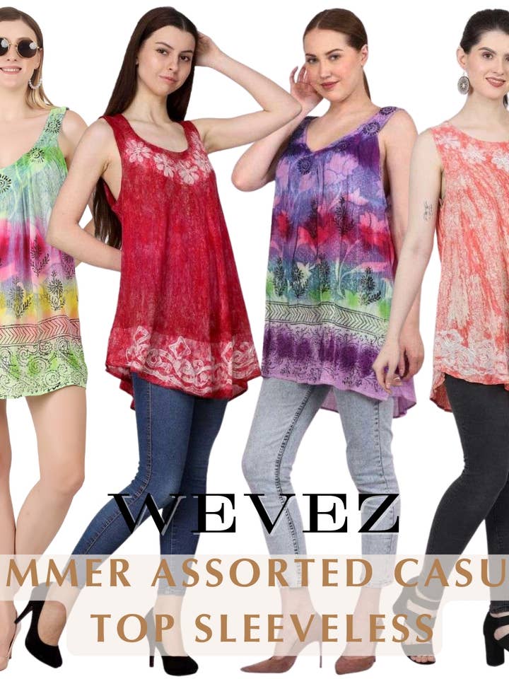 Kvinders afslappede ærmeløse sommertop Overraskelsesudvalg for engroshandel hos Wevez