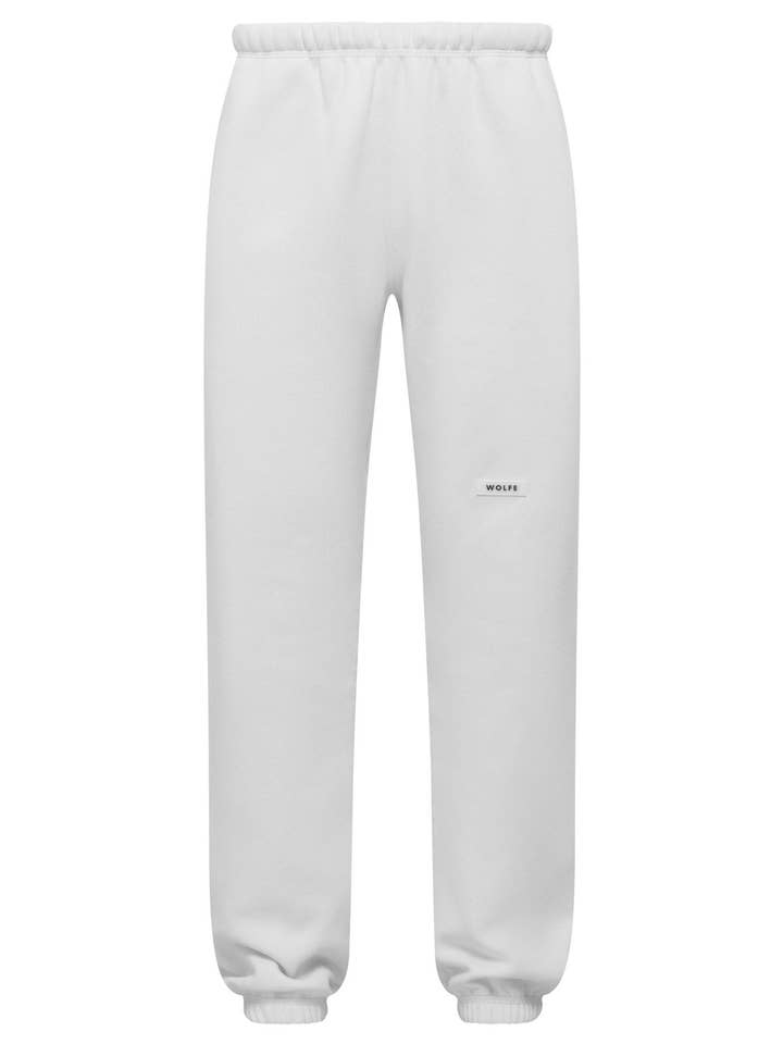 Pantaloni in felpa Sherbrooke bianchi per la vendita all'ingrosso da parte di Wolfe Co. Apparel and Goods®