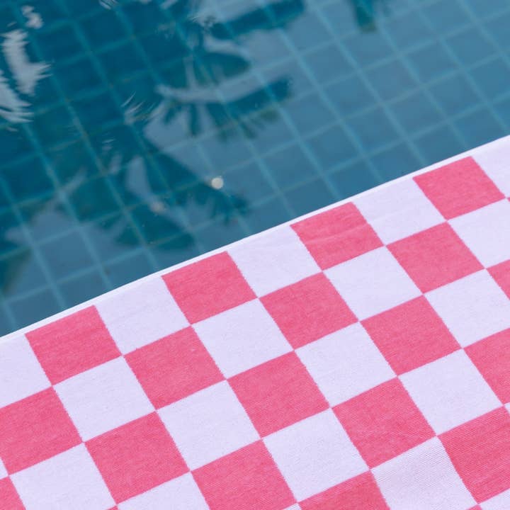 Torres Novas - Venta al por mayor Toallas de playa - Gibalta rosa a cuadros6