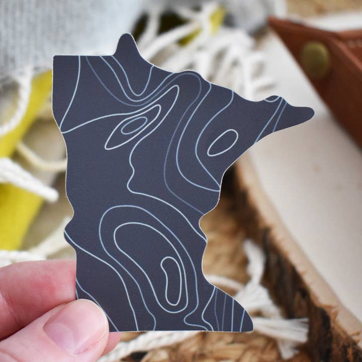 Autocollant pour carte du lac MN pour la vente par Wild North Co