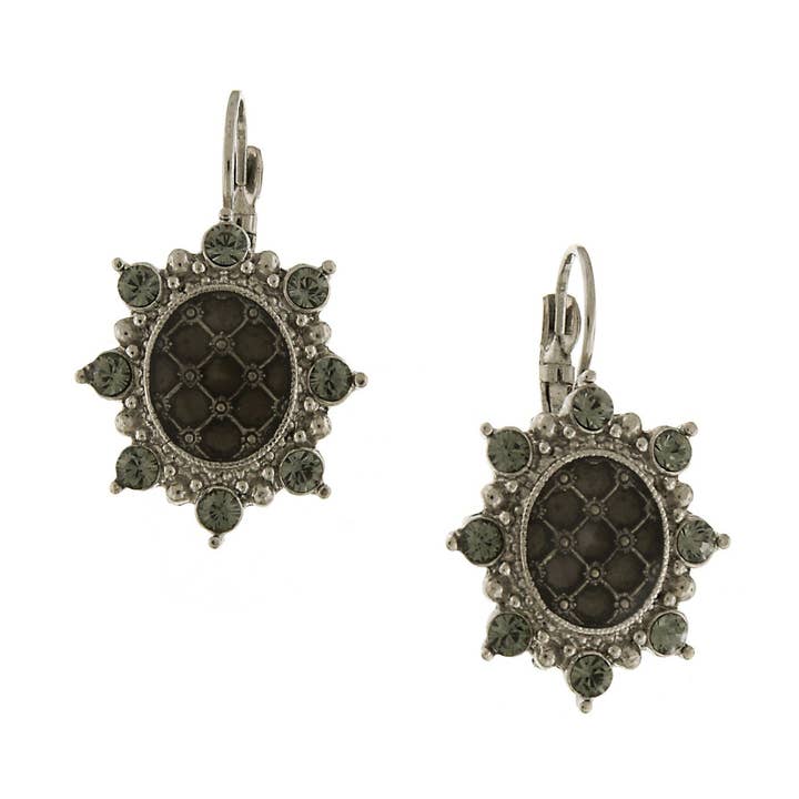 1928 Smykker sorte diamant Starburst dråbe øreringe for engroshandel hos 1928 Jewelry