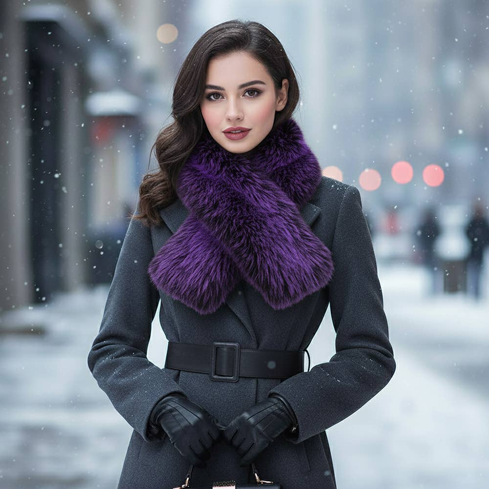 Sensibling Corp. – Engroshandel Tørklæde - Dame – Plysset imiteret pels vinterskærf9