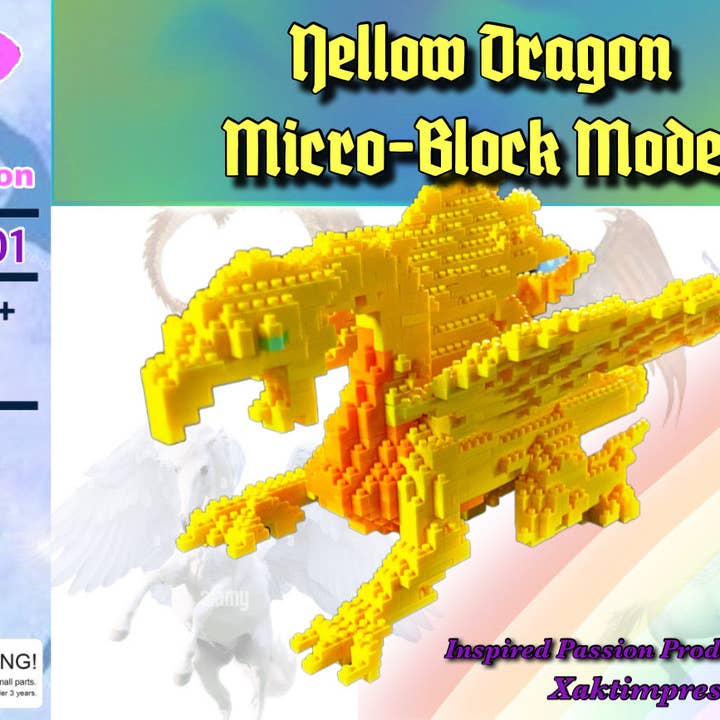 Gele Dragon-microblokmodel voor wholesale door Inspired Passion Productions,LLC