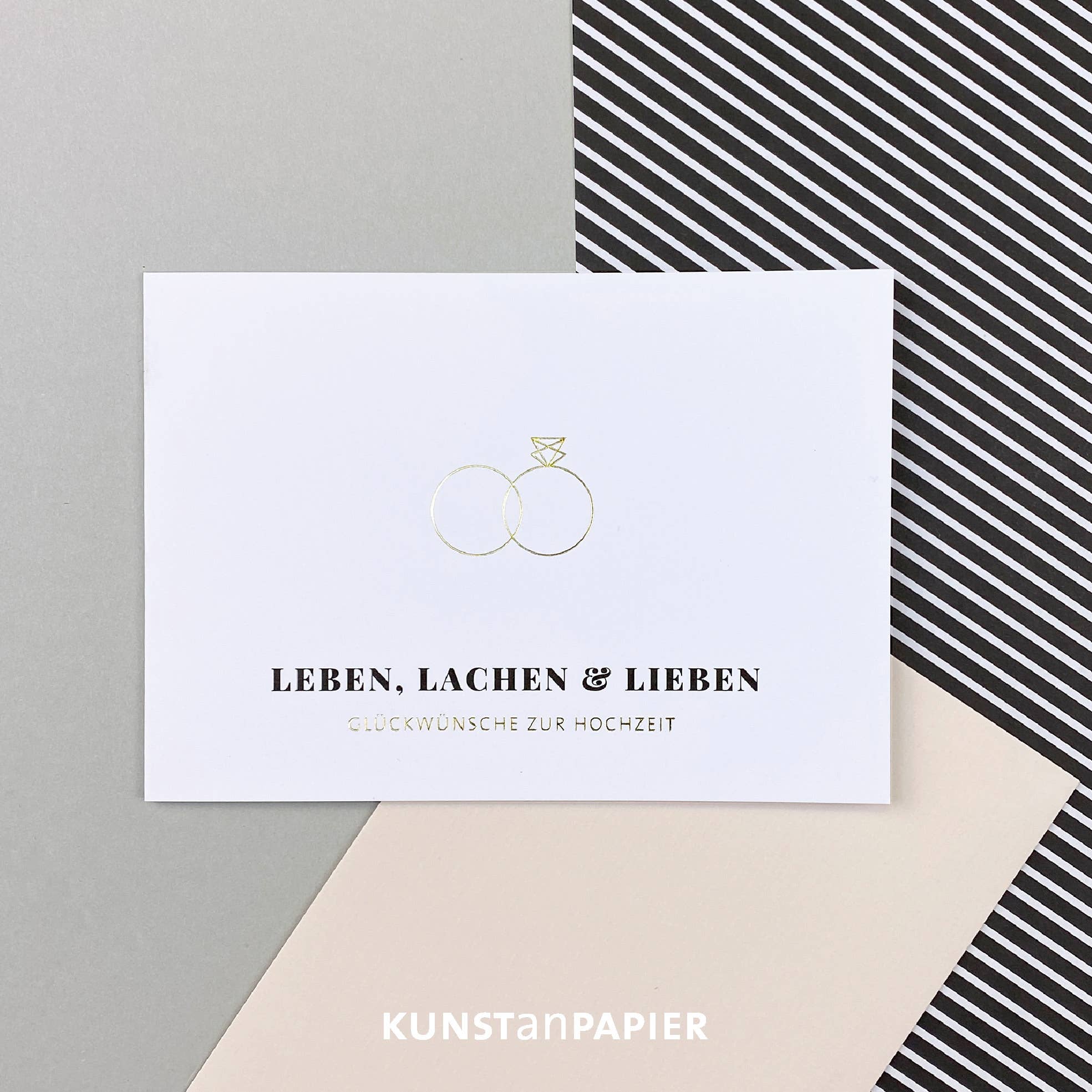 Kunst an Papier - Vendita all'ingrosso Partecipazioni di nozze - Biglietto di nozze Liv Ring2