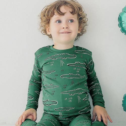 Modal Garçons Filles Vert amazon Pyjamas à Manches Longues Lounge pour la vente par Vaenait Baby