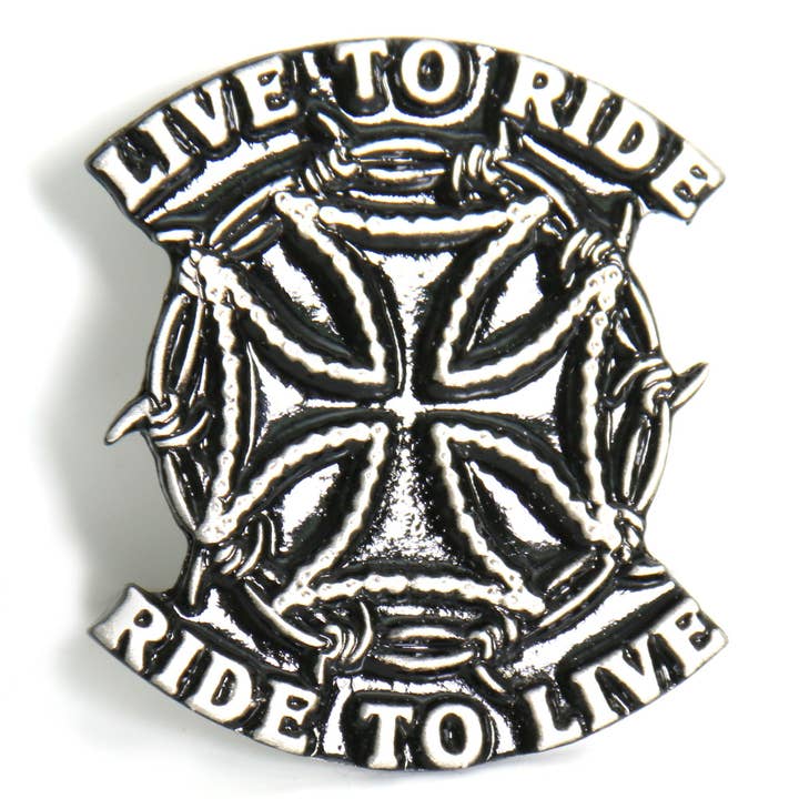 Hot Leather PNA1005 Live to Ride Pin for engroshandel hos Hot Leathers