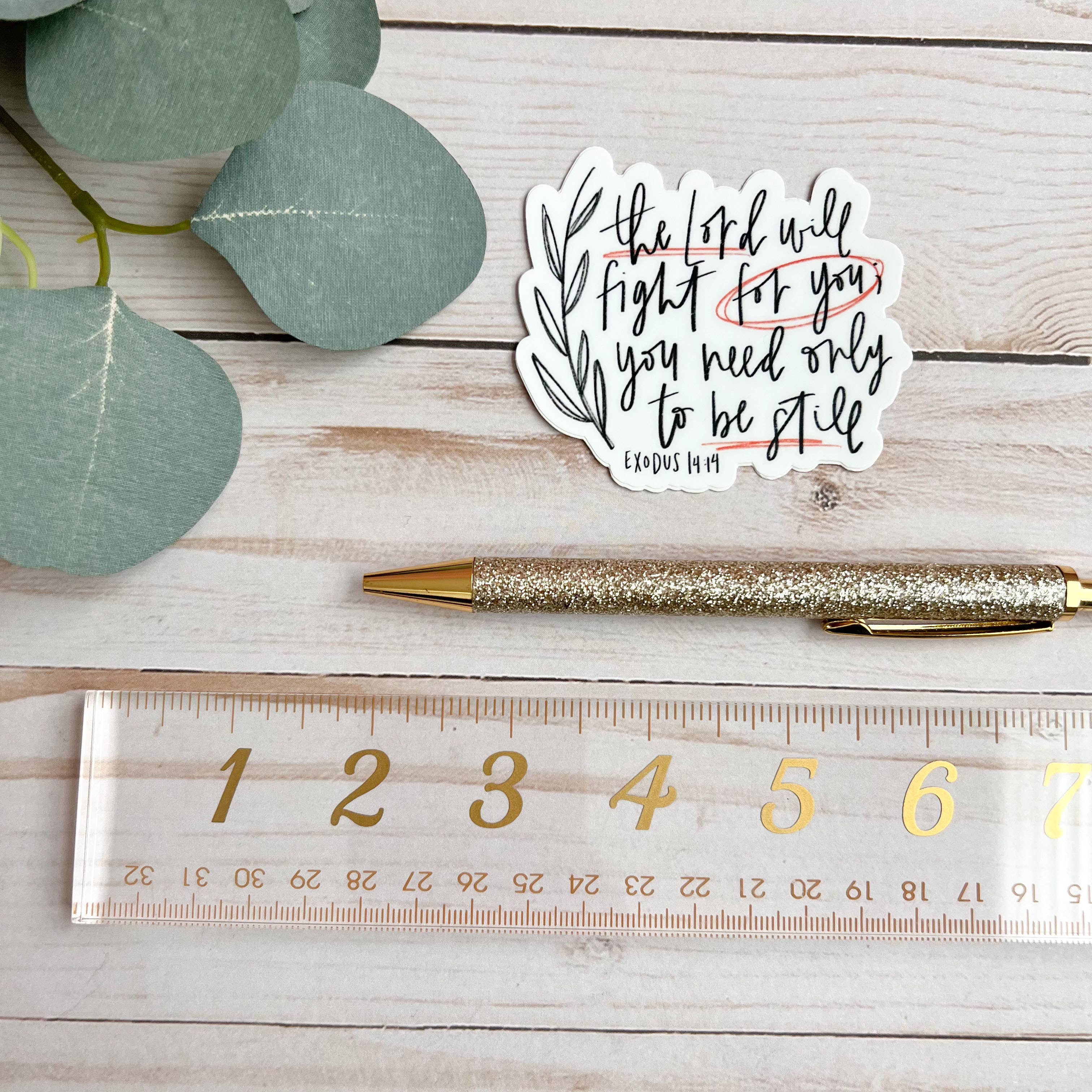 swaygirls - Wholesale Sticker - Exodus 14:14 Sticker - Hand Lettering8