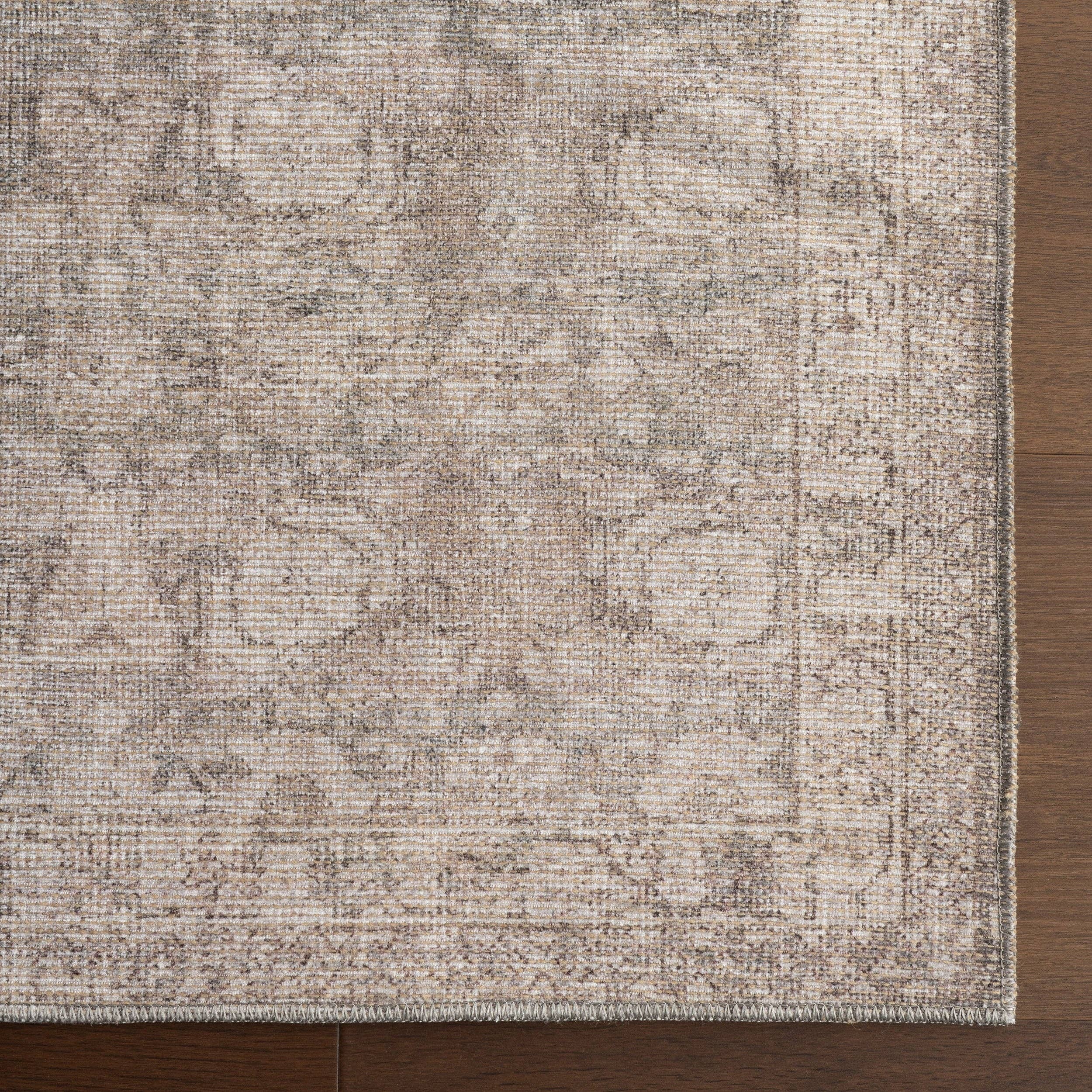 Dark Beige Hillstone Collection Delphi Traditional Vintage Medallion Area Rug for wholesale on Faire4