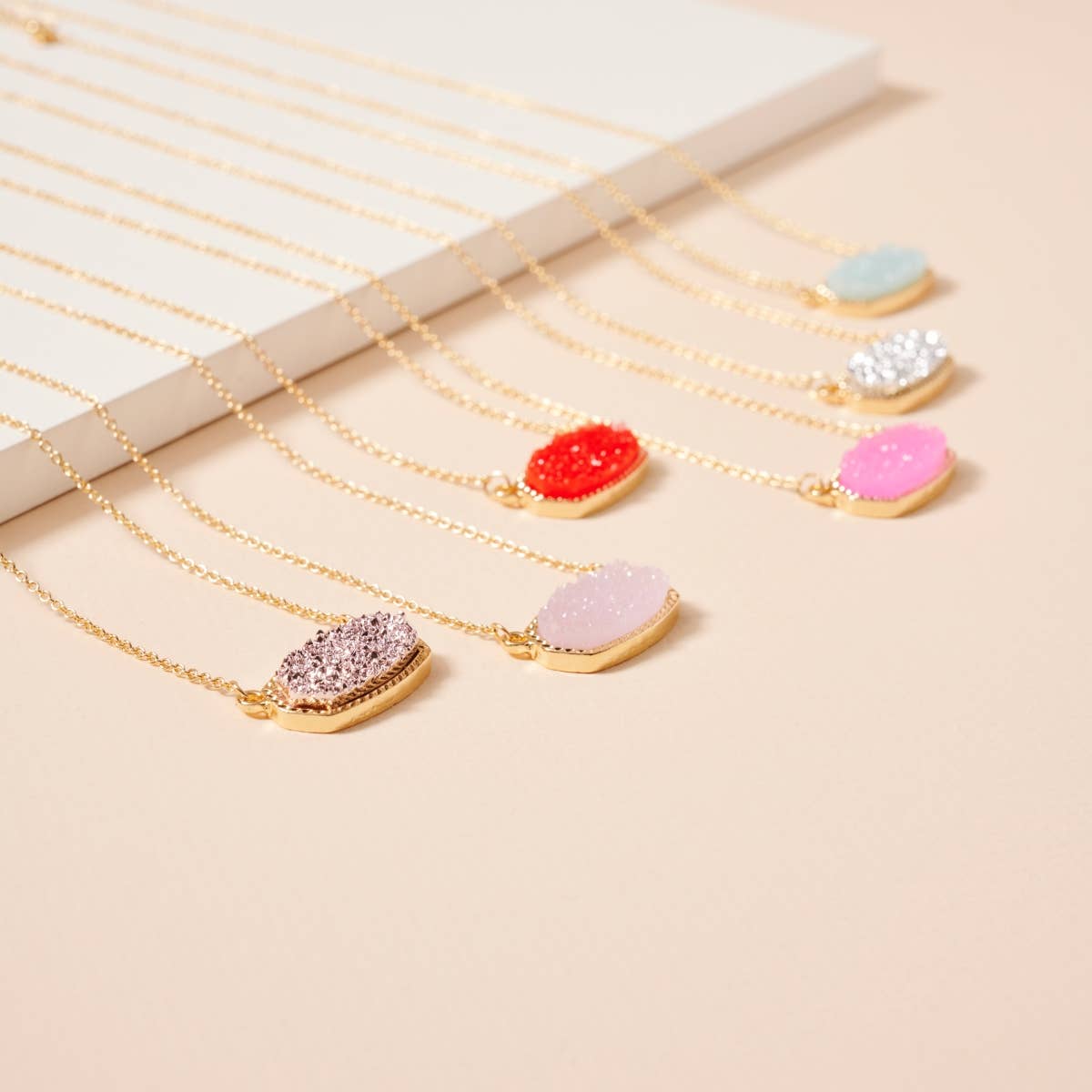 Lilla Haven - Wholesale Pendant/Charm Necklace - Druzy Stone Charm Short Necklace44