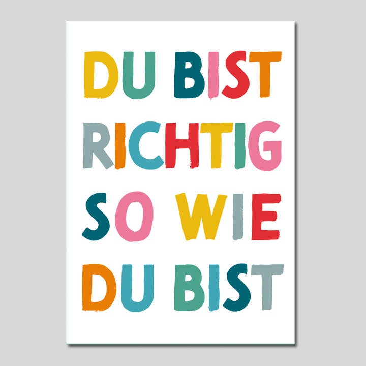 Encouragement Postcard "You are perfect just the way you are" for wholesale by Rüsselfuchs