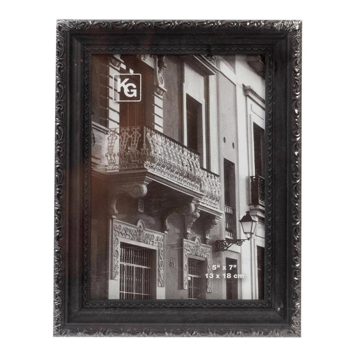 Kiera Grace - Wholesale Picture Frame - Kiera Grace Claire Frame, Black With Raised Leaf Border3