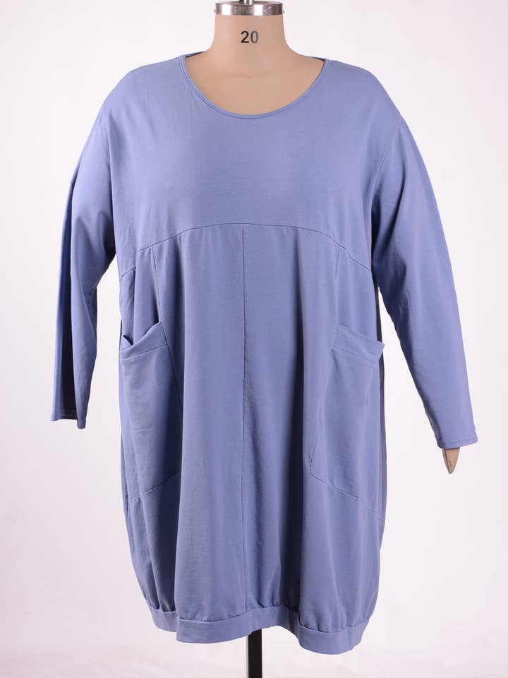 Lagenlook Cotton Jersey Balloon Dress - 11796 for wholesale by Jeld Wholesale