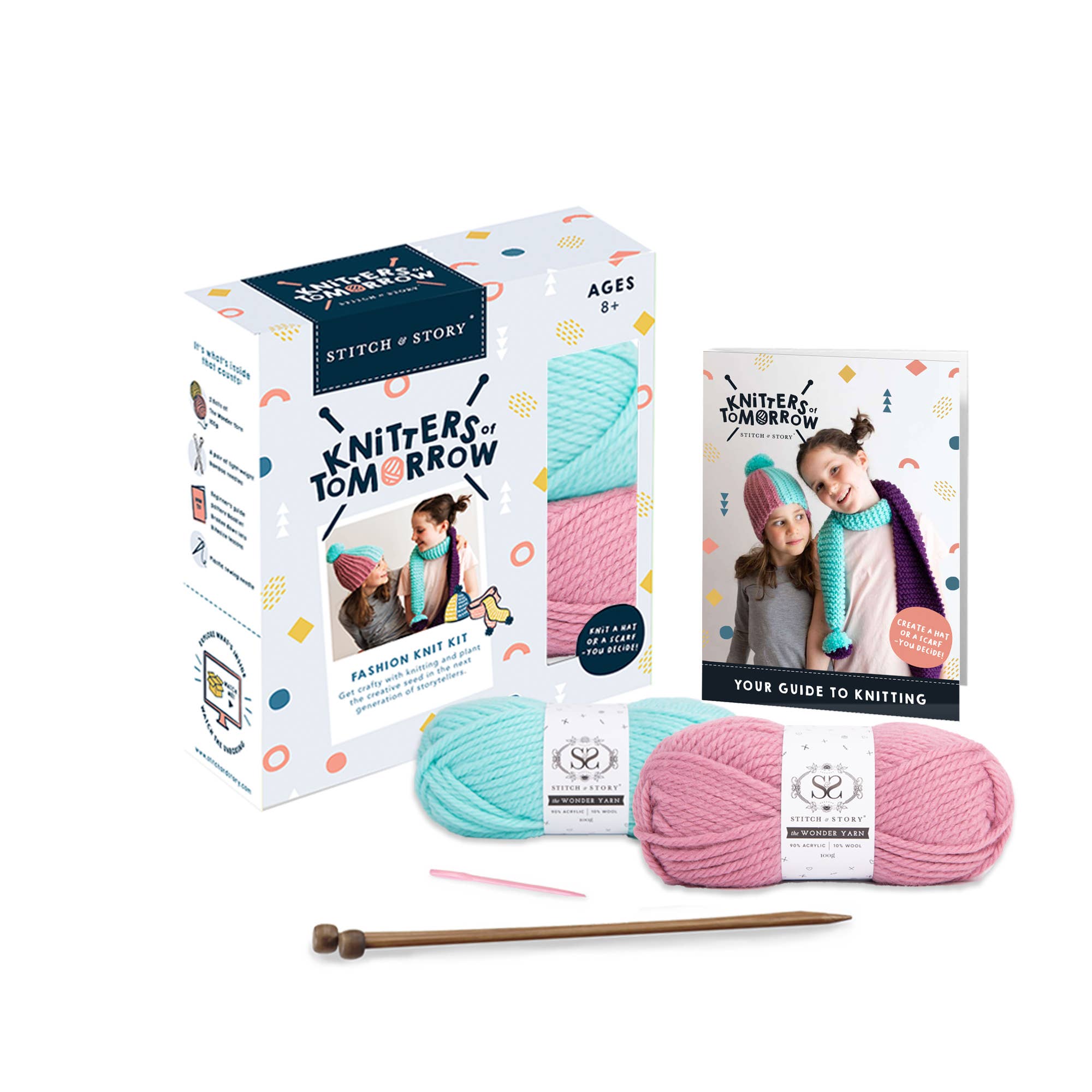 Stitch & Story – Artigos de tricô/crochê por atacado – Knitters of Tomorrow - Kit de tricô infantil0