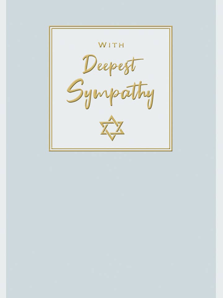 Jewish Card, Sympathy, Small Star for wholesale by Piccadilly Greetings