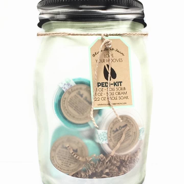 Olive Drab Farm – wholesale Nailcare set – Mini Pedi Kit - Goat Milk - Foot Cream, Scrub, & Soak