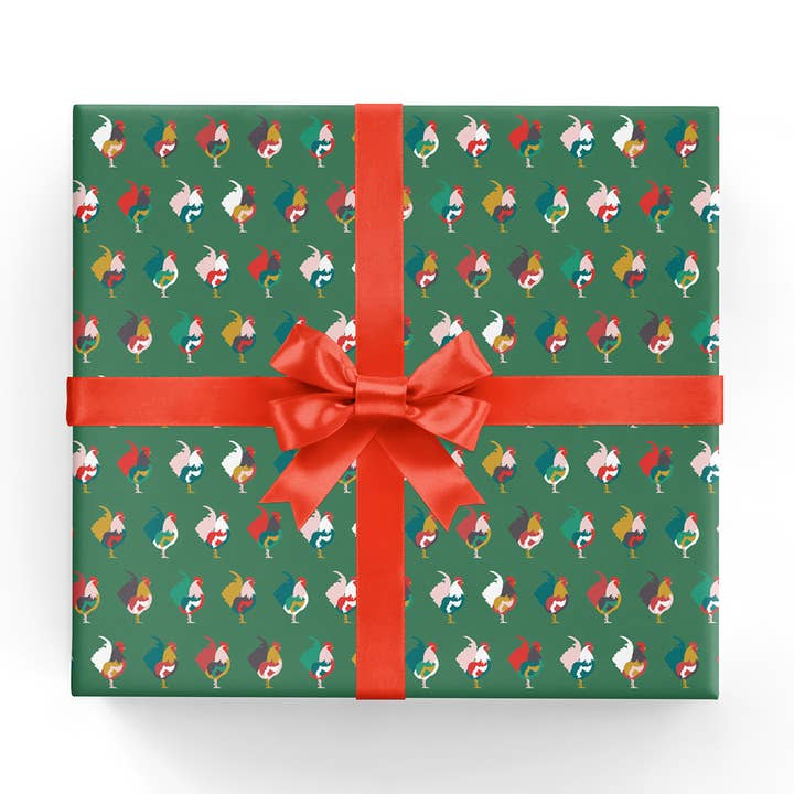 REVEL & Co. - Venta al por mayor Sobre de papel de regalo - Hoja de papel de regalo con gallos