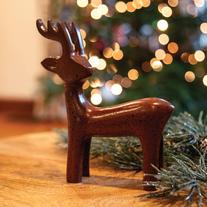 Col House Designs - Wholesale Decorative Figurine - Rusty Cast Iron Standing Reindeer Figurine, Small