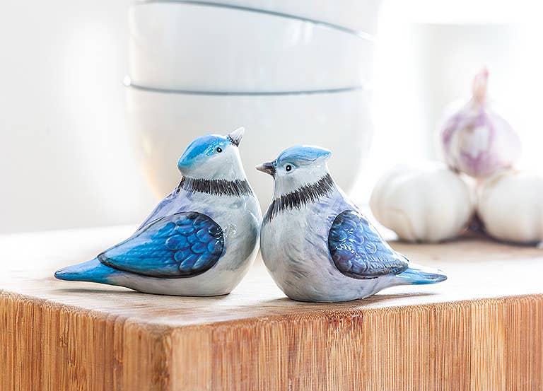Abbott – wholesale Salt & pepper shaker set – Blue Jay Salt & Pepper-4"L-25991