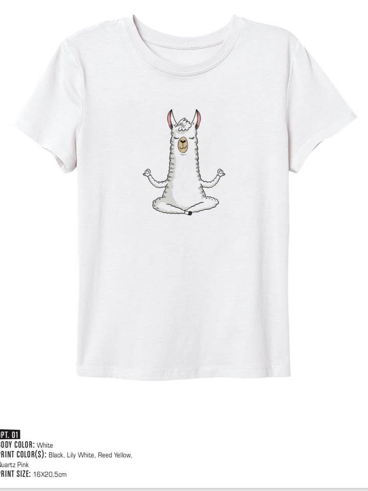 Camiseta de yoga Namaste Llama Earth Green, unisex para venta al por mayor de Room34 llc