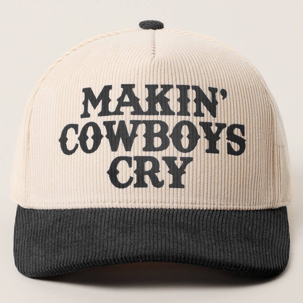 Fashion City - Wholesale Truckerpet - Dames - MAKIN' COWBOYS CRY Corduroy Trucker Pet1