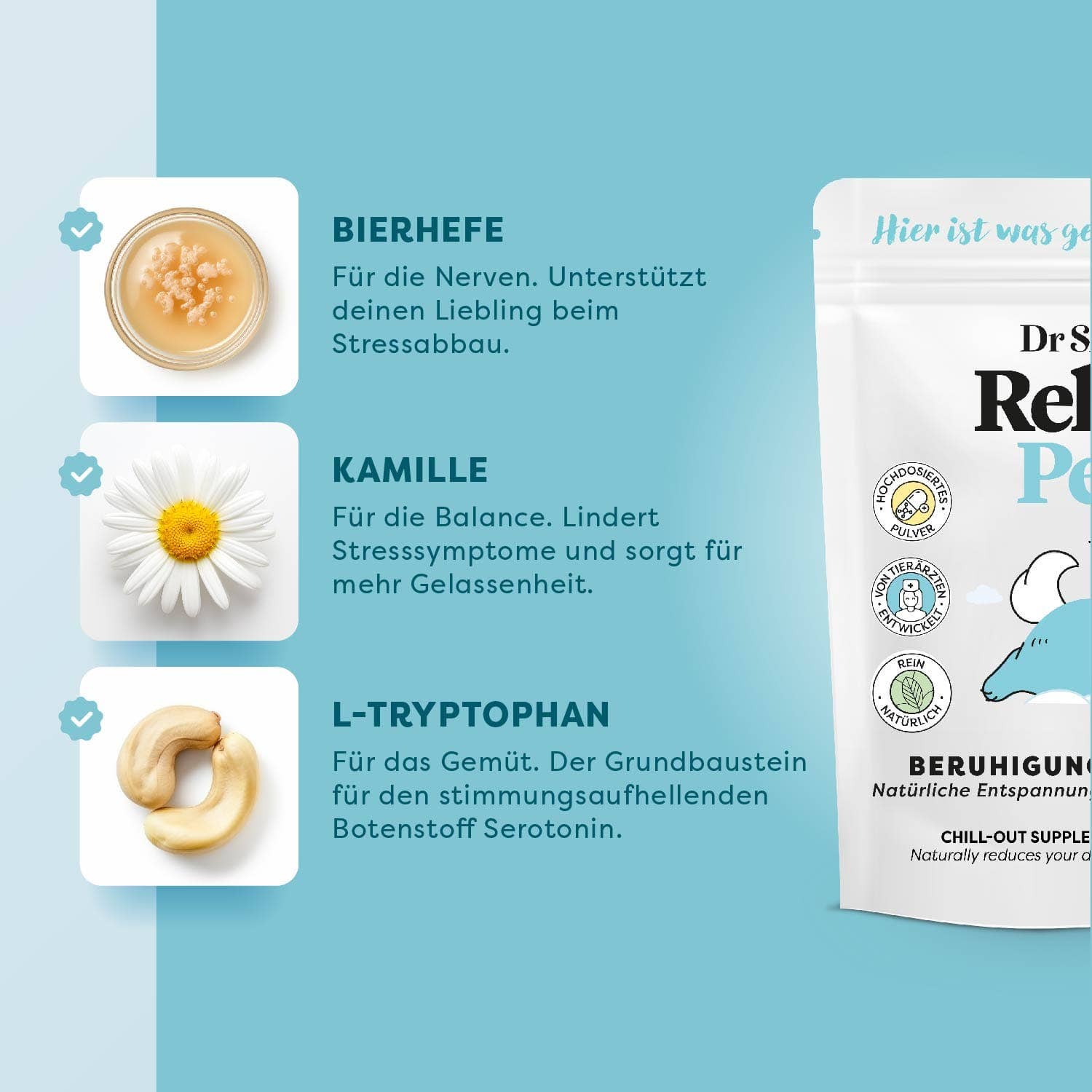 DrSAM - Wholesale Pet Supplement - Cat/Dog - Relax Pet - herbal calming powder3