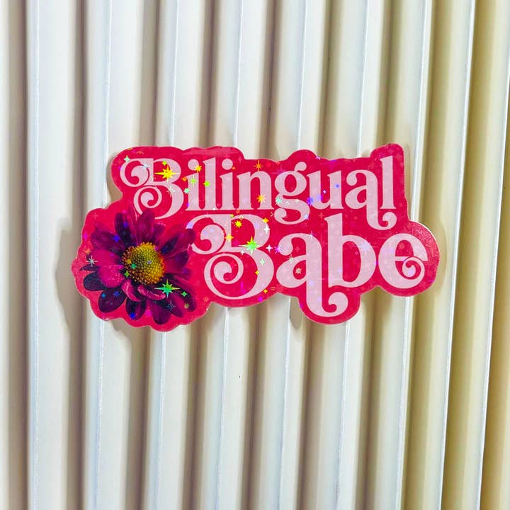 All The Kewt Stickers - Wholesale Sticker - Bilingual Babe Water Bottle Weatherproof Latina Sticker1