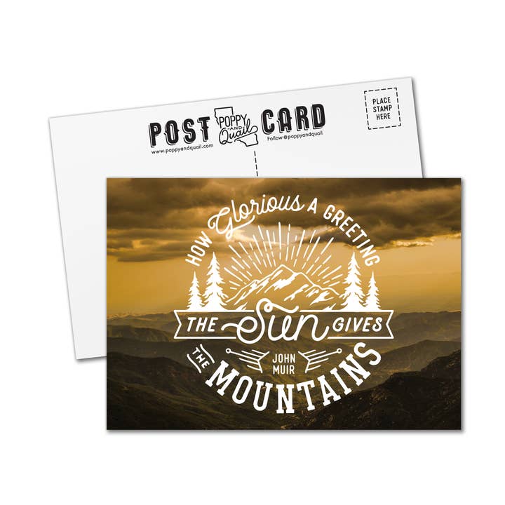 Glorious Greeting Postcards for wholesale by Poppy & Quail
