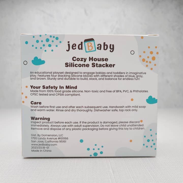 Jedbaby - Wholesale Stacking Rings Game - Baby - Cozy House Silicone Stacker Toy8