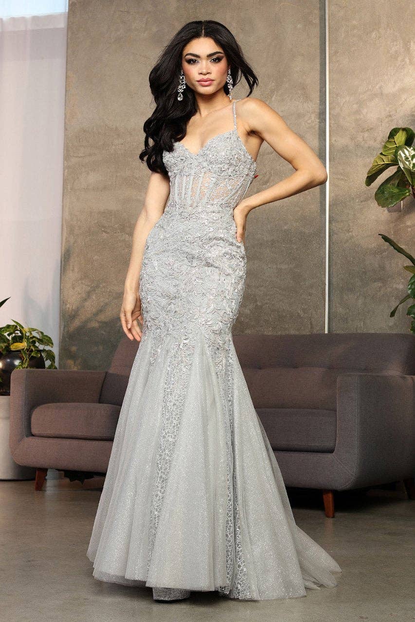 LA Merchandise - Wholesale Gown - Women's - LA8059 Corset Embroidered Prom Mermaid Evening Dress2