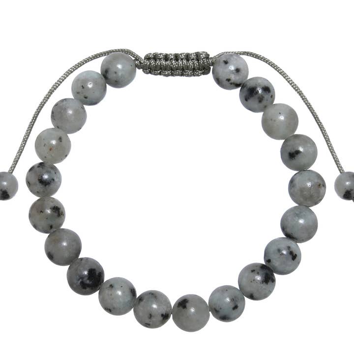 Ole - Wholesale Beaded Bracelet - Kiwi Stone Braided Bracelet B4112-8MM0