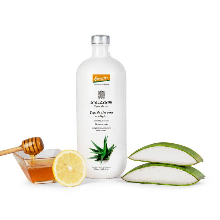 Suco de aloe vera (96%), mel e limão. Ecologicamente correto. Sem filtro por atacado de ATALAYA BIO