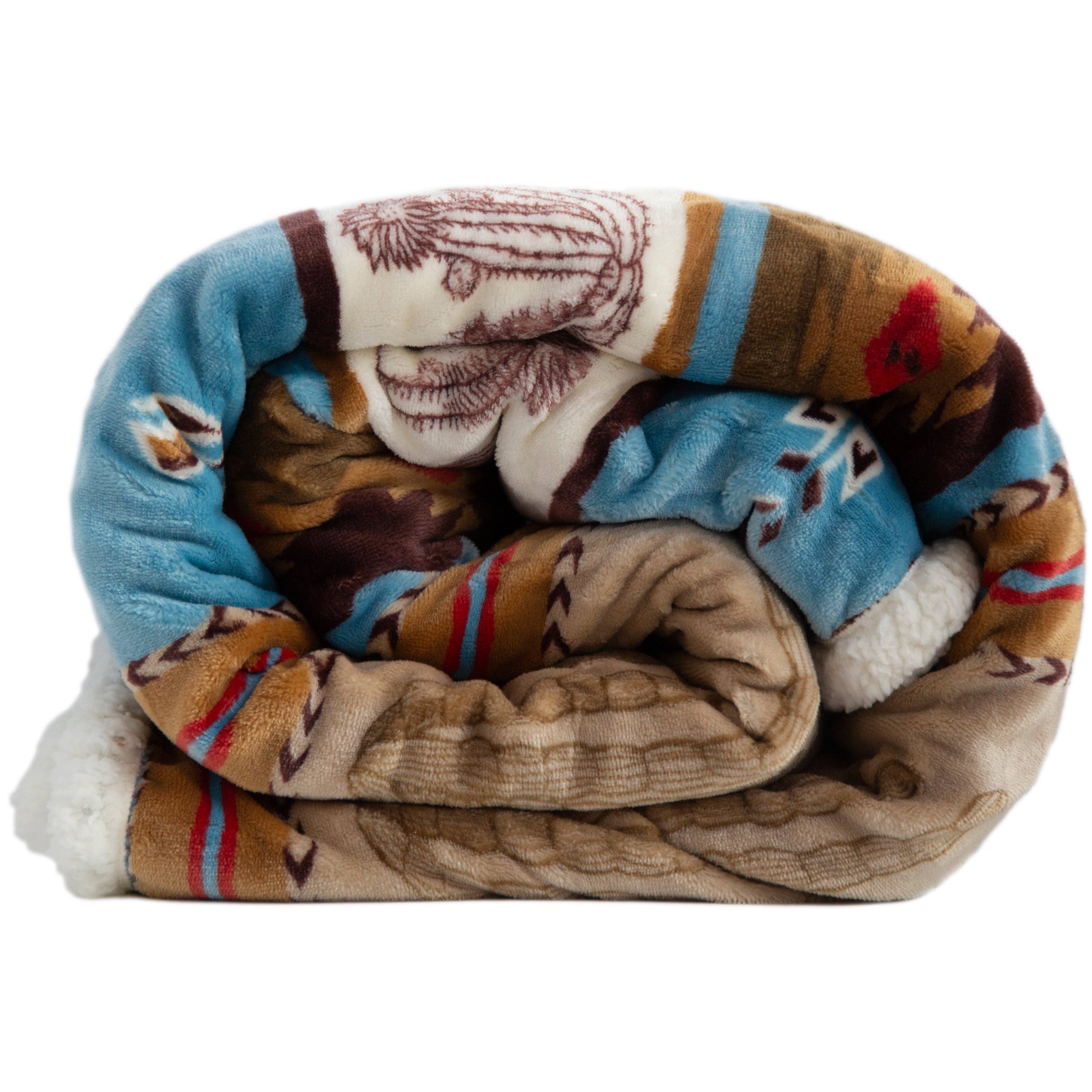 Linen Mart - Wholesale Throw Blanket - Cactus Plush Throw2