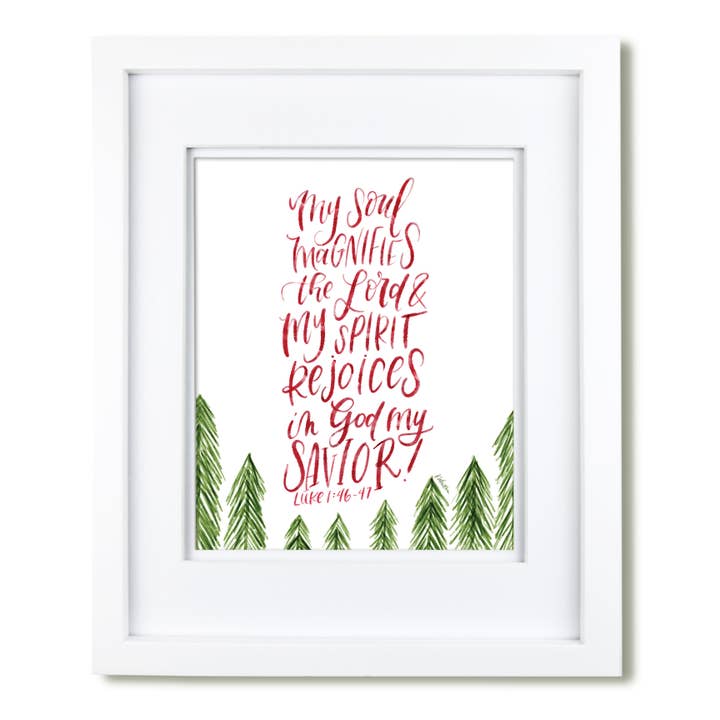 "Mary's Song" scipture art print for wholesale by Krystal Whitten Studio