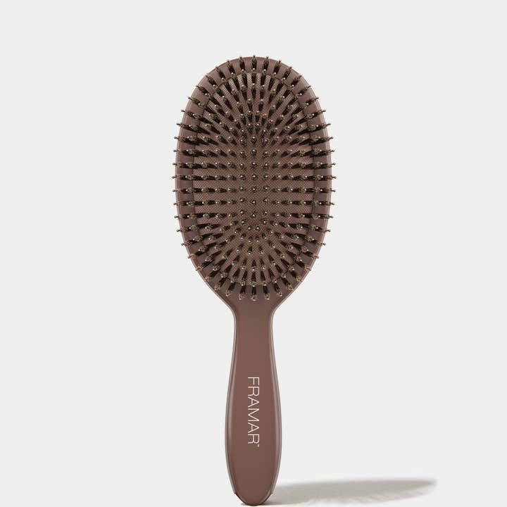Framar Hair Brushes & Hair Accessories - Wholesale Hair Brush/Comb - FRAMAR Boar Bristle Hair Brush, Boar Brush For Hair - Brown2