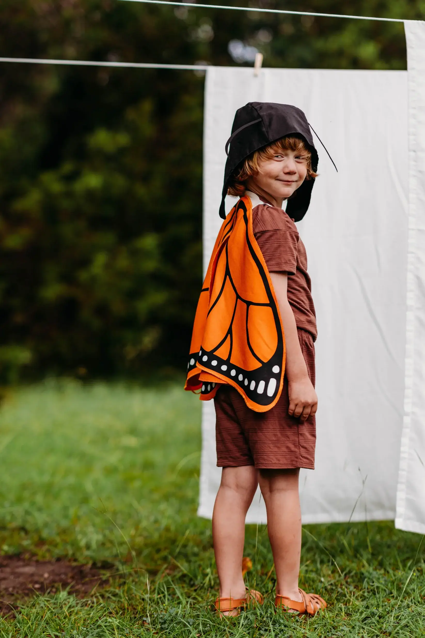 Jack Be Nimble – wholesale Costume – Child – Orange Monarch Butterfly Costume Wings1