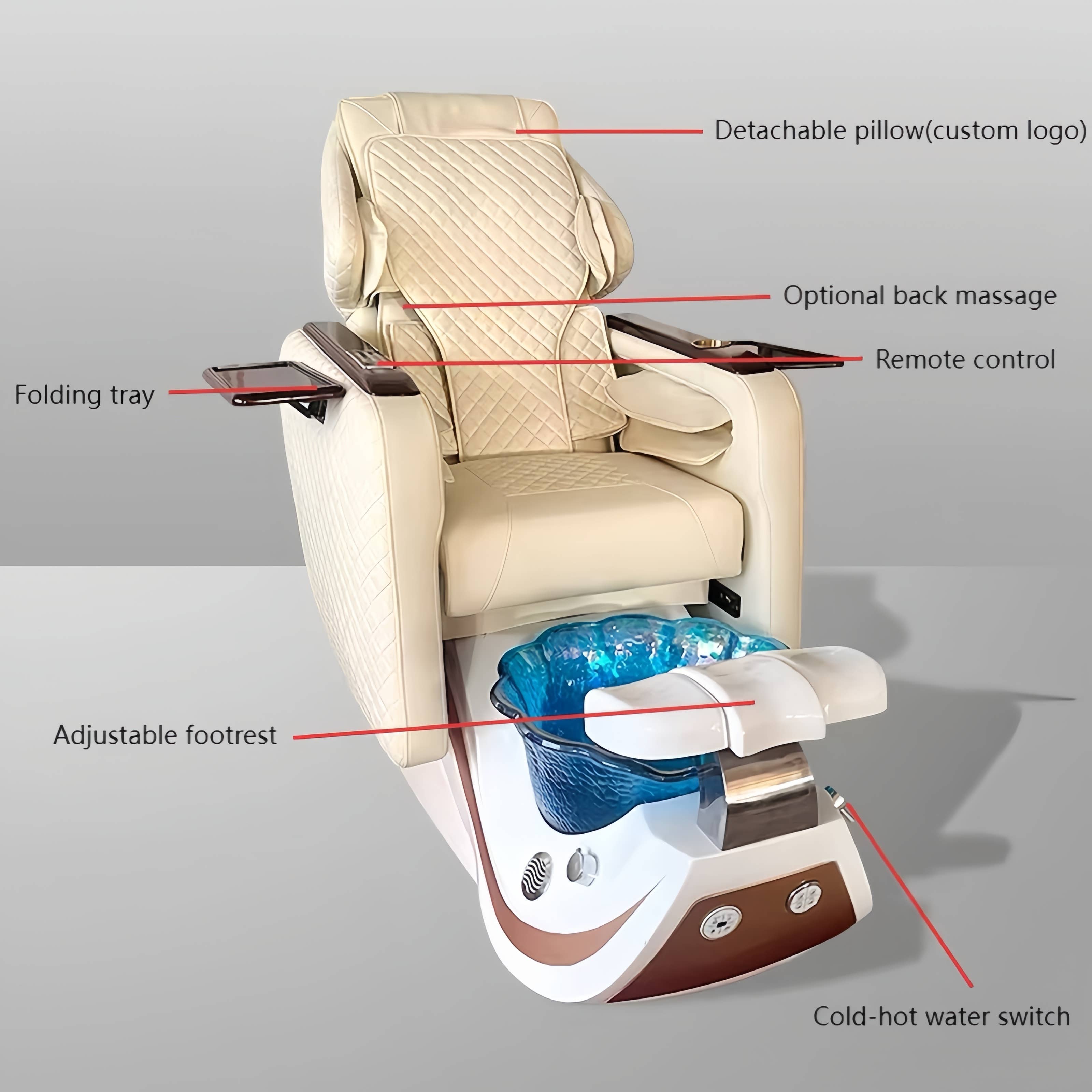 TOP SPA OUTLET - Wholesale Chair - G8012 Lux Grand Pedicure Chair With  Acetone Resistant2