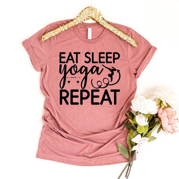 Eat Sleep Yoga Repeat T-shirt - Bella Canvas for wholesale by Printliss