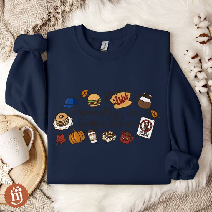 Nearly June Design Co - Wholesale Sweatshirt - Unisex - Gilmore Girls Mentally at Luke's Diner Sweatshirt 4