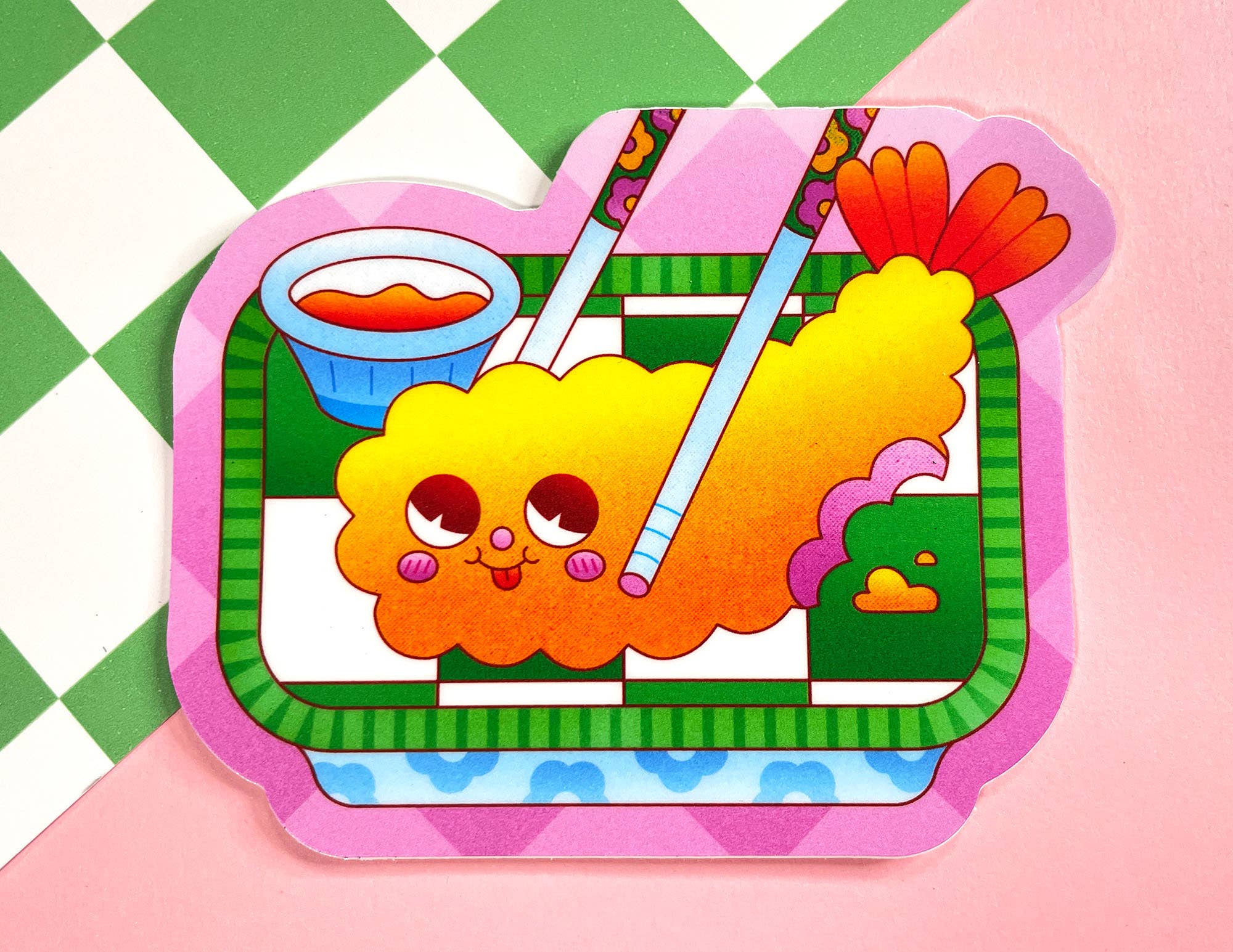 Kidnichols - Wholesale Sticker - Chomp Shrimp Tempura Vinyl Sticker | Japanese Food | Kawaii1