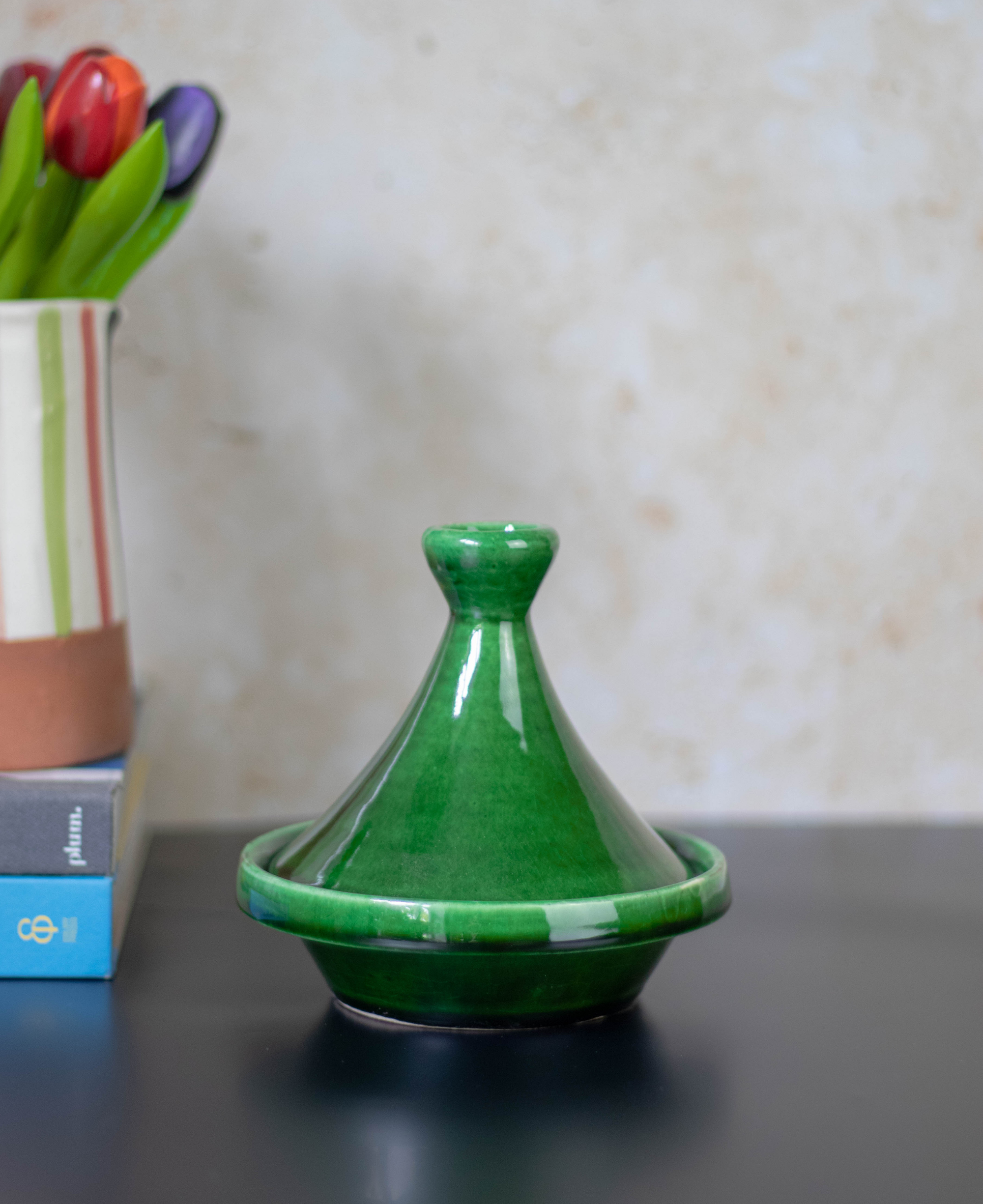 Maison Berber - Wholesale Serve Bowl - Tazekka Green Moroccan Ceramic Mini Serving Tagine3