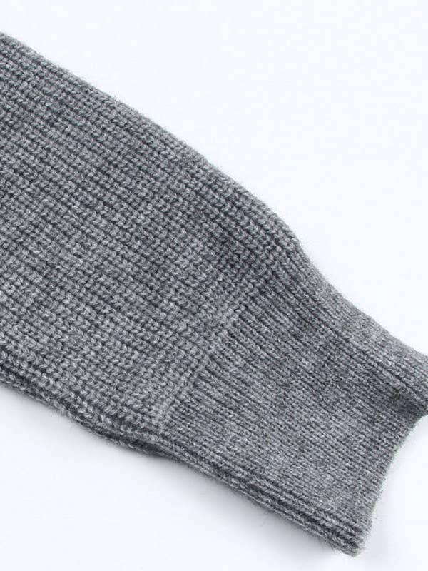 HIDDENBRAND - Wholesale Dress - Women's - Round-Necked Panelled Long-Sleeved Knitted Dress14