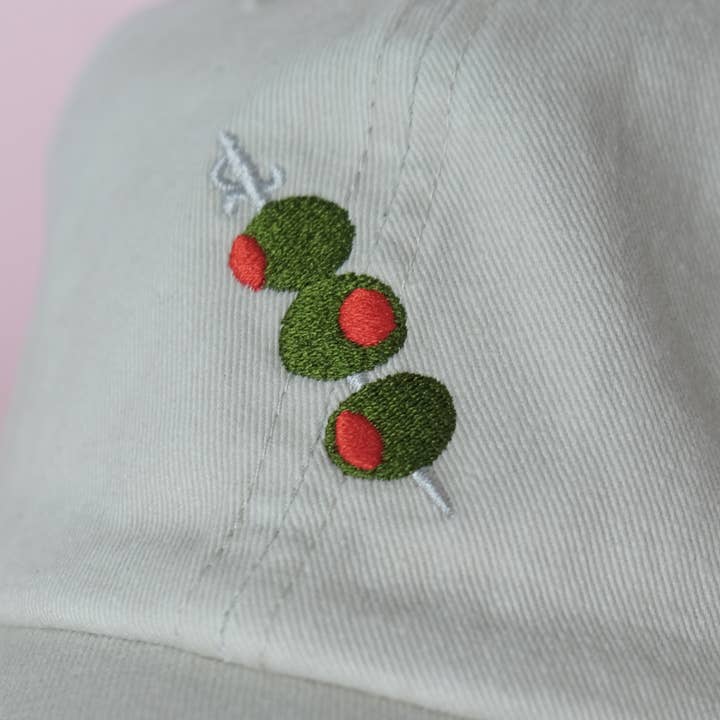 Idlewild Co. - Wholesale Hat Accessory - Women's - Olives Embroidered Hat, Khaki2