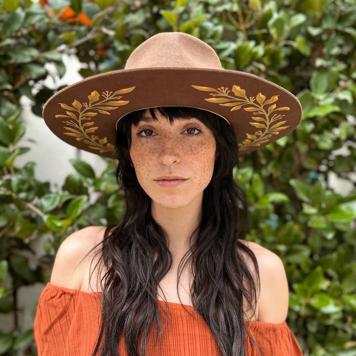 Wild as Heck - Wholesale Fedora - Women's - The Kingsley (rancher hat, unique hat, women artist)