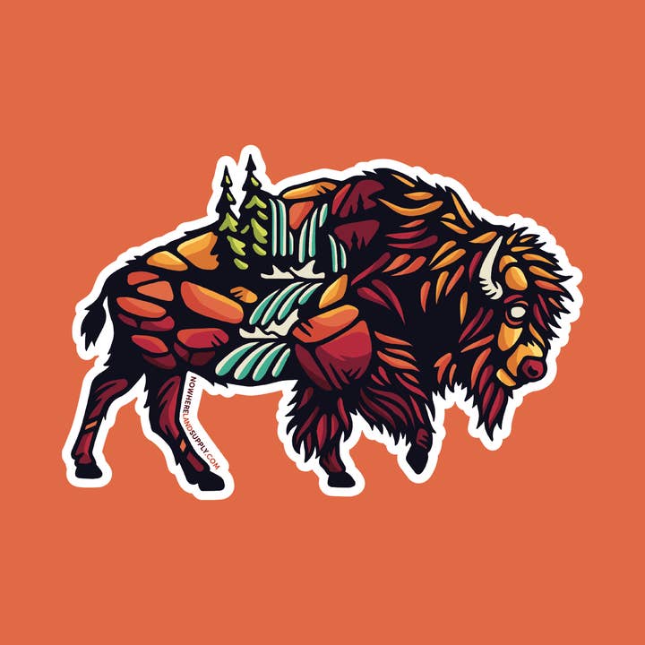 BISON OUTDOORS - PEGATINA para venta al por mayor de Nowhere Land