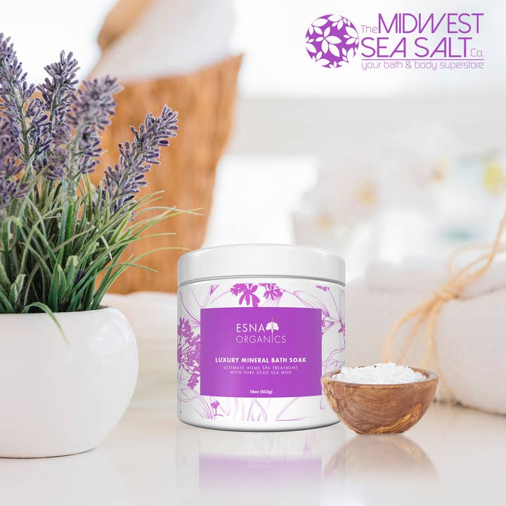The Midwest Sea Salt Company - Vente Sel de bain - Sel de bain minéral de luxe Esna Organics - 16 oz1