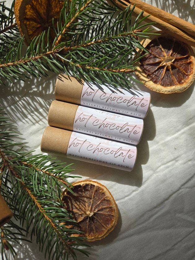 Bluebird Farms Apothecary - Wholesale Lip Balm - Peppermint Hot Chocolate Lip Balm PlasticFree Essential Oils3